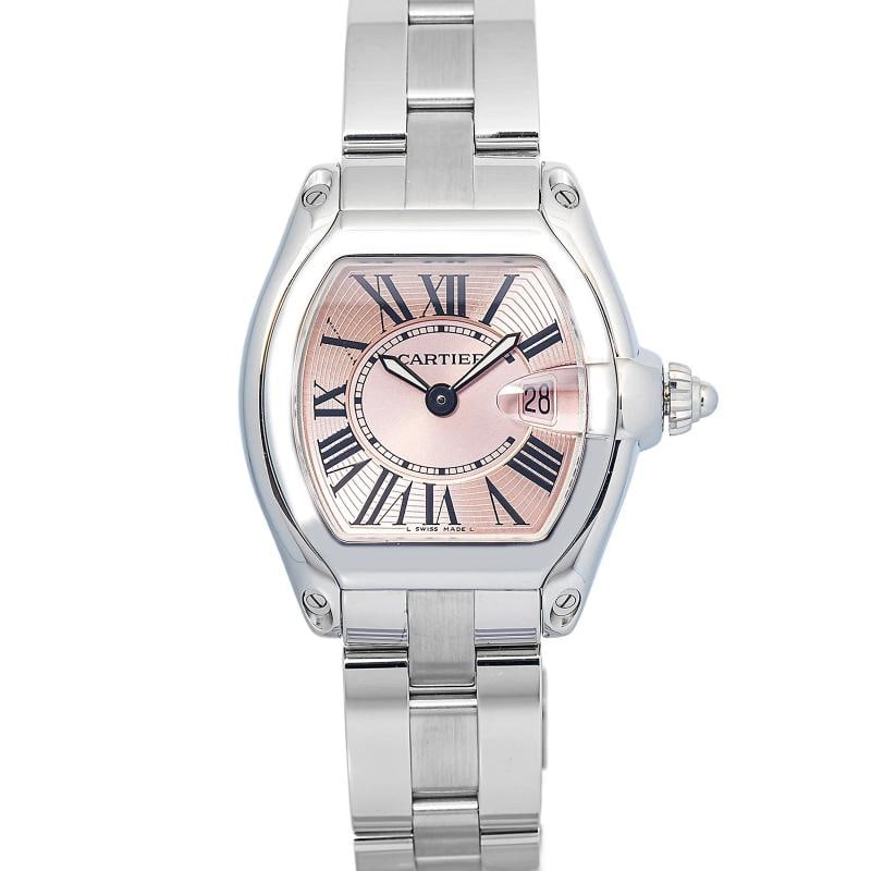 Cartier Roadster W62017V3 Stainless Steel Pink Dial Quartz 32mm x 36mm: Case Size 32mm x 36mm Wrist Fit 6 Inches Box No Papers No Condition ¢‚¬€ Pre Owned Full Specifications SKU Cartier#1811 Brand Cartier Model Roadster Reference W62017V3
