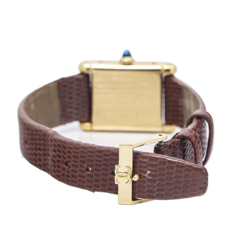 Cartier Tank Louis VINTAGE Strap Yellow Gold White Roman Manual Winding 21x28mm - 5