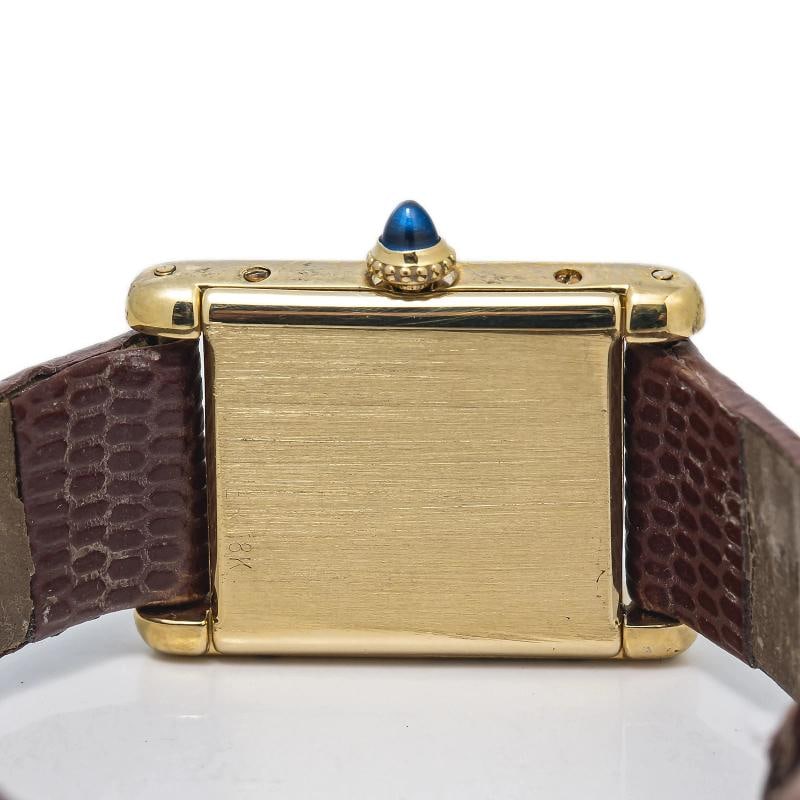 Cartier Tank Louis VINTAGE Strap Yellow Gold White Roman Manual Winding 21x28mm - 6