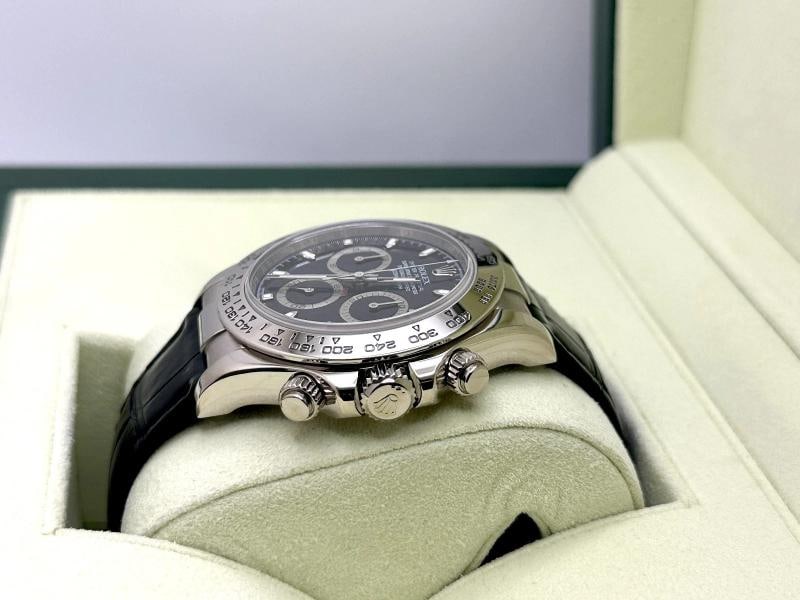 Rolex Daytona Cosmograph 116519 40mm 18k White Gold Black Dial Box Paper - 5