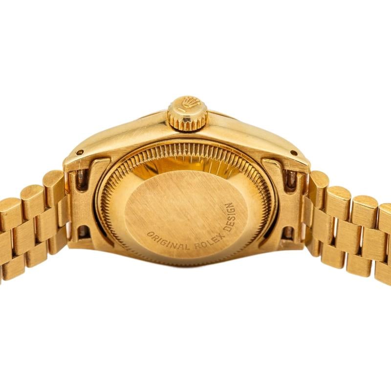 Rolex Datejust 6917 1983 Papers President Yellow Gold Green Automatic 26mm - 6