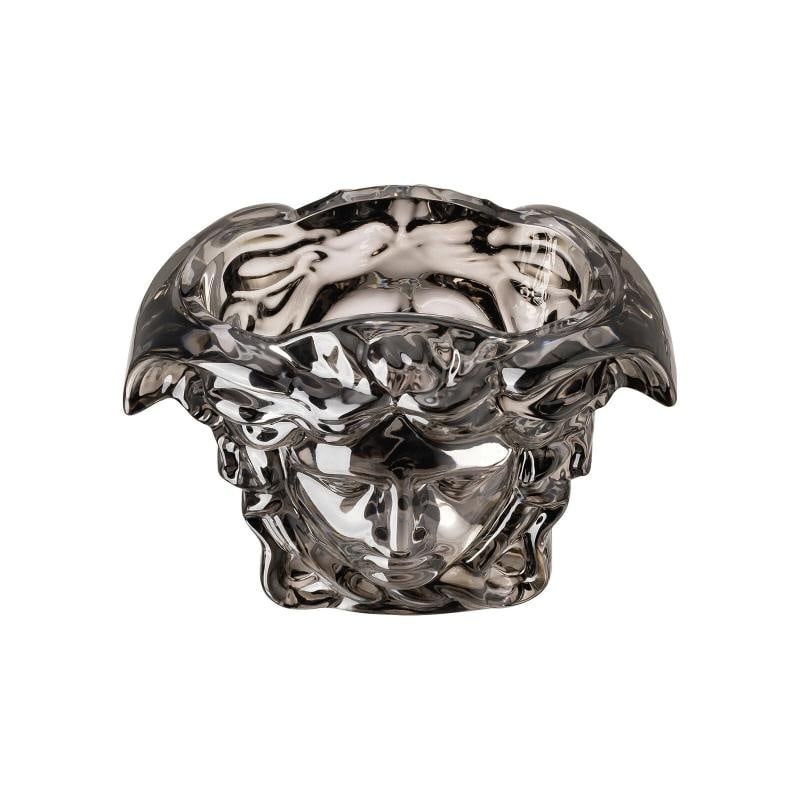 Versace Rosenthal Medusa Grande Vase H. 19 cm (7.48") Black , in Crystal - 3