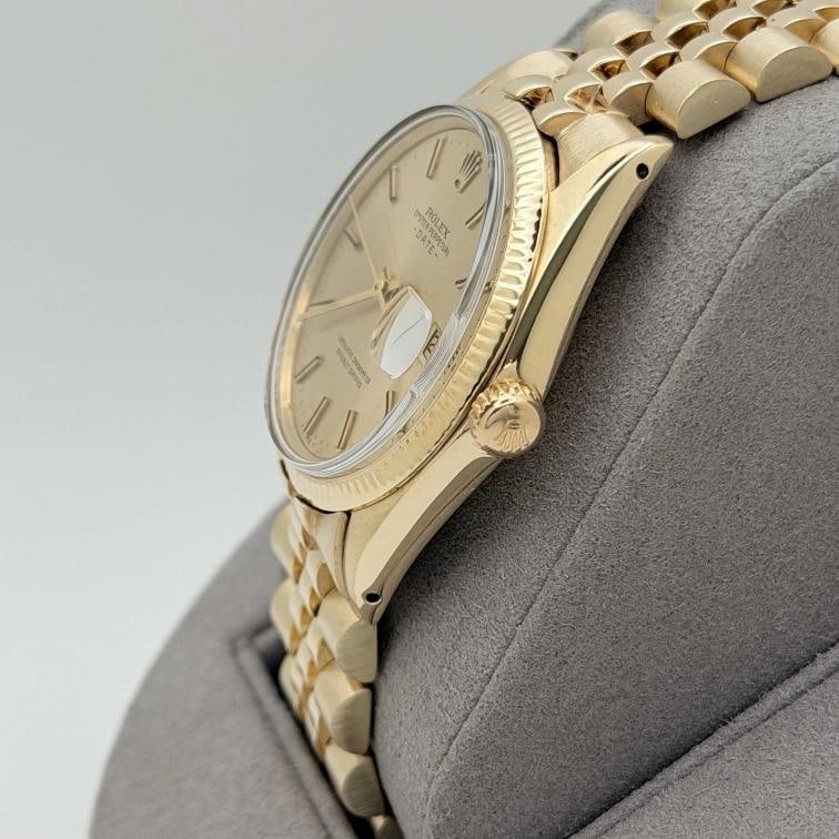 Rolex Date 1503 34mm Champagne Dial Yellow Gold Jubilee - 7