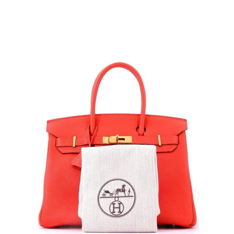 Hermes Birkin Handbag Orange Togo with Gold Hardware 30 - 2