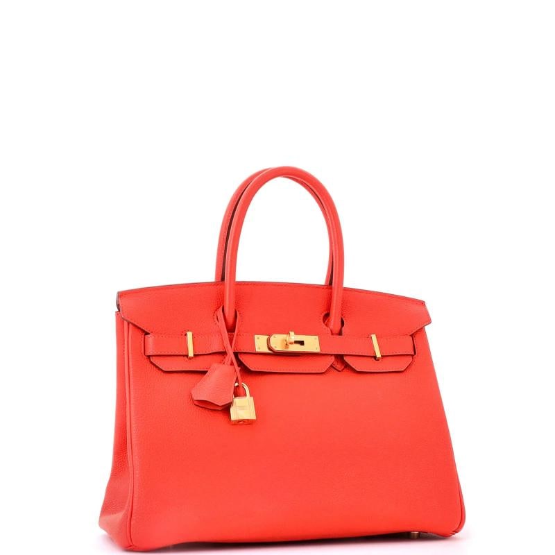 Hermes Birkin Handbag Orange Togo with Gold Hardware 30 - 3