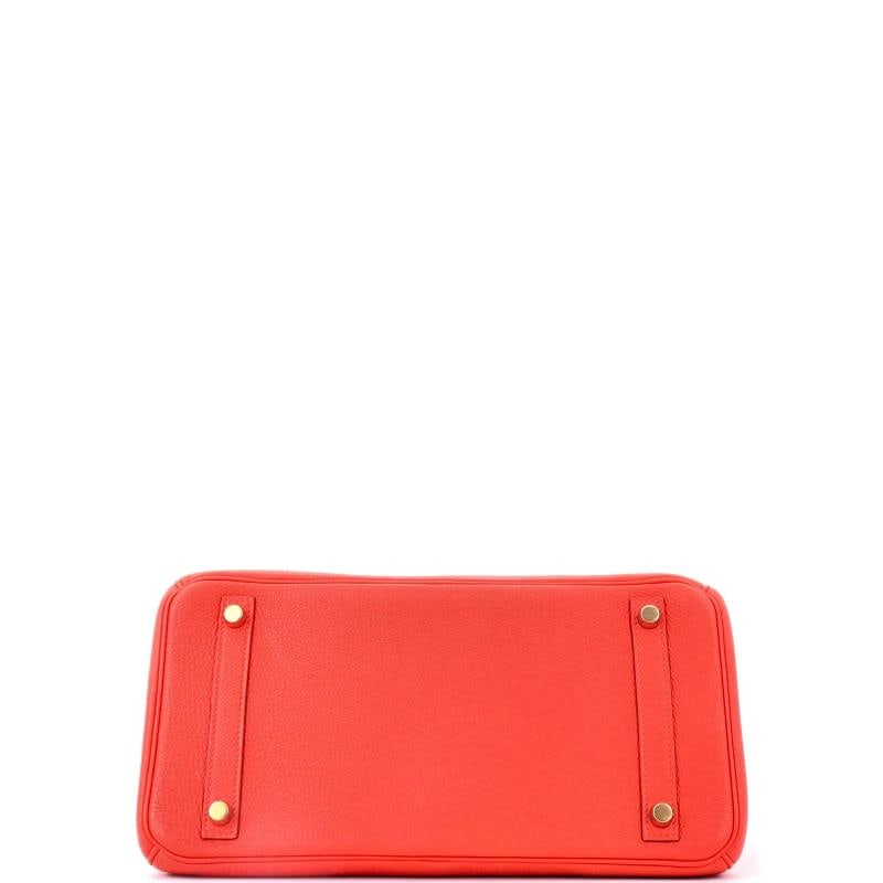Hermes Birkin Handbag Orange Togo with Gold Hardware 30 - 5