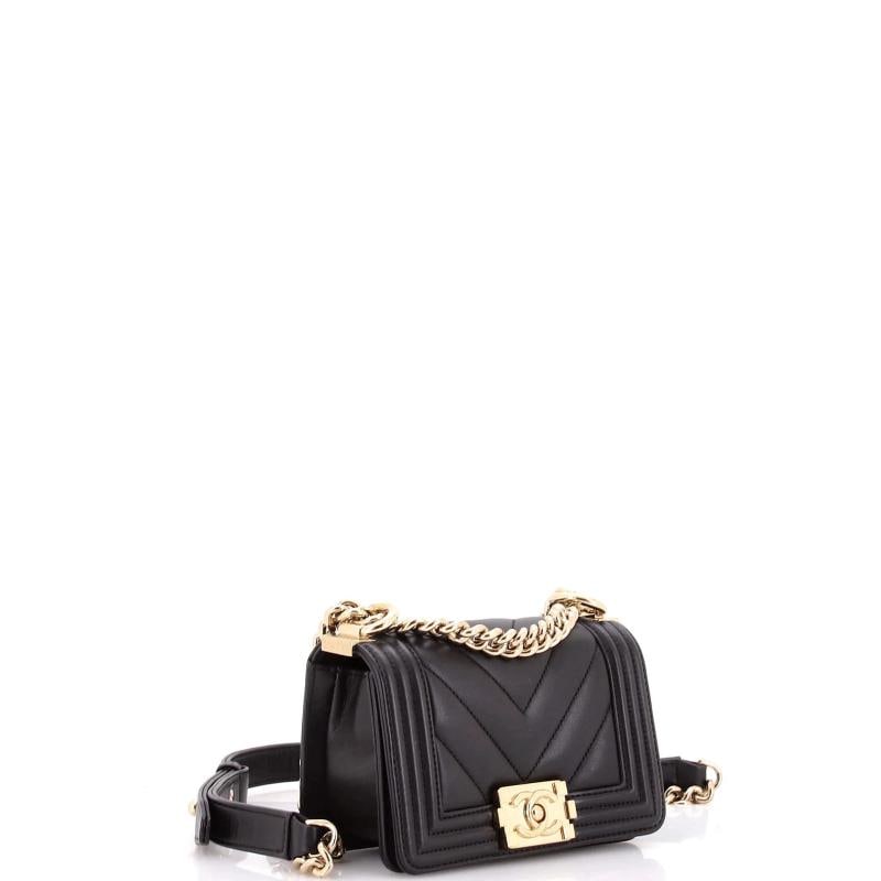 Chanel Boy Flap Bag Chevron Lambskin Mini - 2