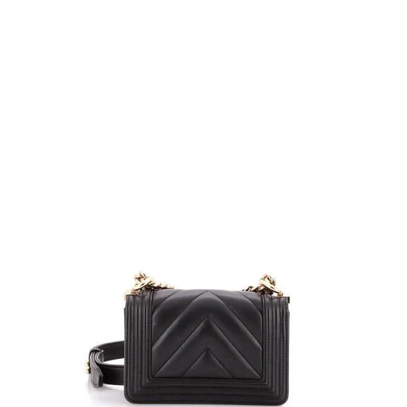 Chanel Boy Flap Bag Chevron Lambskin Mini - 3