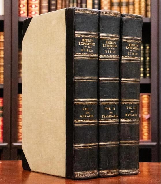 1786 Matthew Henry Exposition on the Old New Testaments Massive Folios 17 Tall - 2