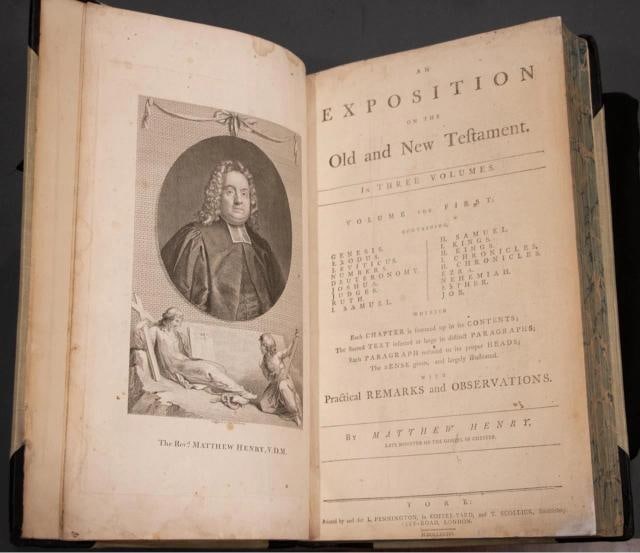 1786 Matthew Henry Exposition on the Old New Testaments Massive Folios 17 Tall - 8