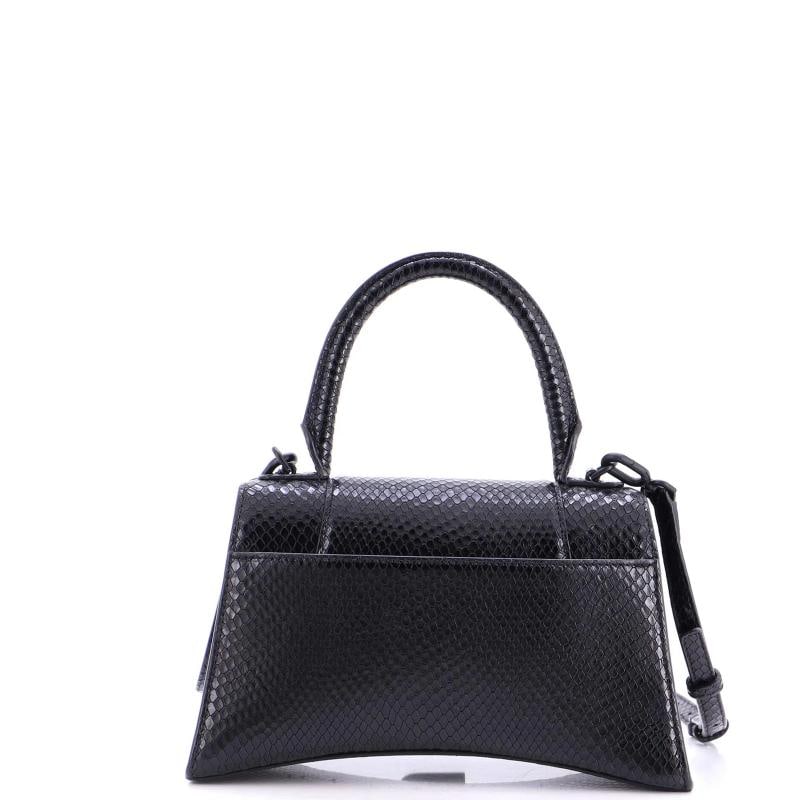 Balenciaga Hourglass Top Handle Bag Snakeskin Embossed Leather Small - 3