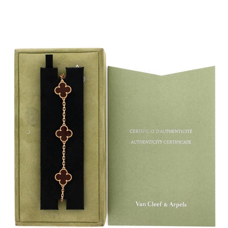 Van Cleef & Arpels Vintage Alhambra 5 Motifs Bracelet 18K Yellow Gold - 2