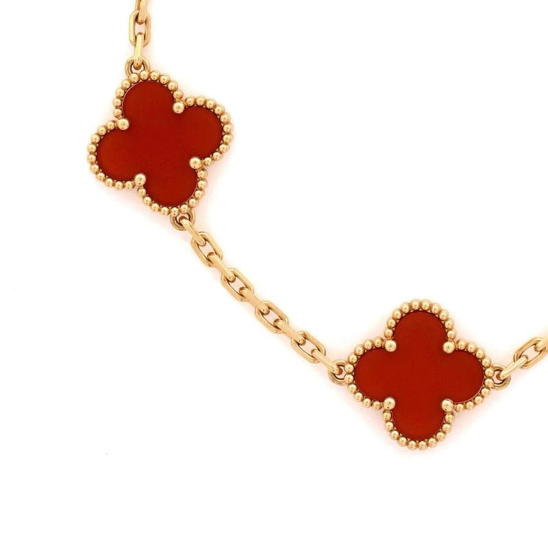 Van Cleef & Arpels Vintage Alhambra 5 Motifs Bracelet 18K Yellow Gold - 3