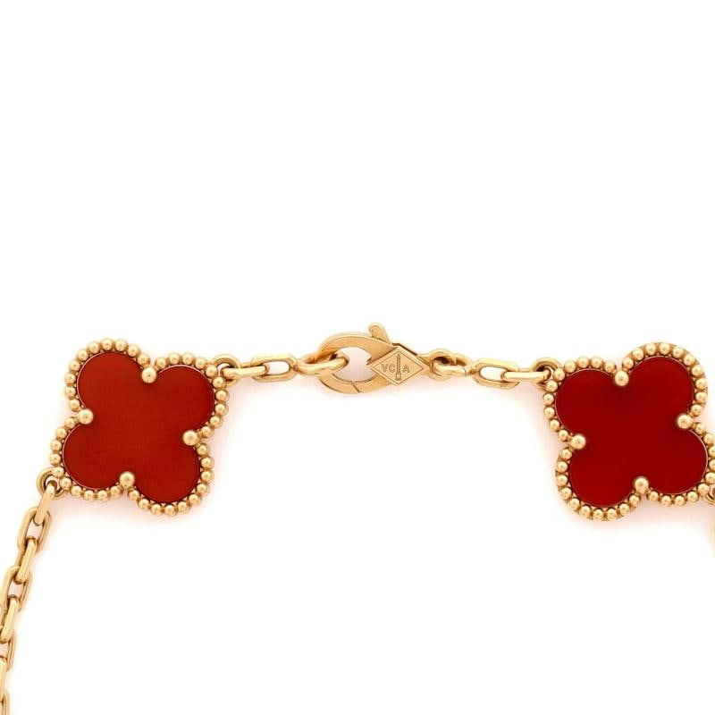 Van Cleef & Arpels Vintage Alhambra 5 Motifs Bracelet 18K Yellow Gold - 4