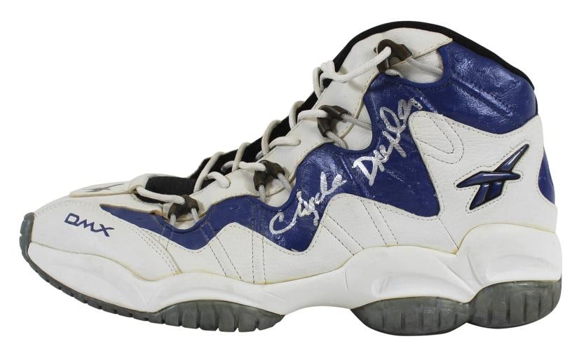 Clyde Drexler Signed 1997-98 Final Season Game Used Reebok DMX Size 15 Shoes JSA - 3