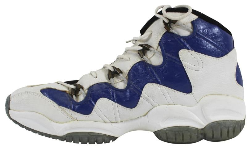Clyde Drexler Signed 1997-98 Final Season Game Used Reebok DMX Size 15 Shoes JSA - 8