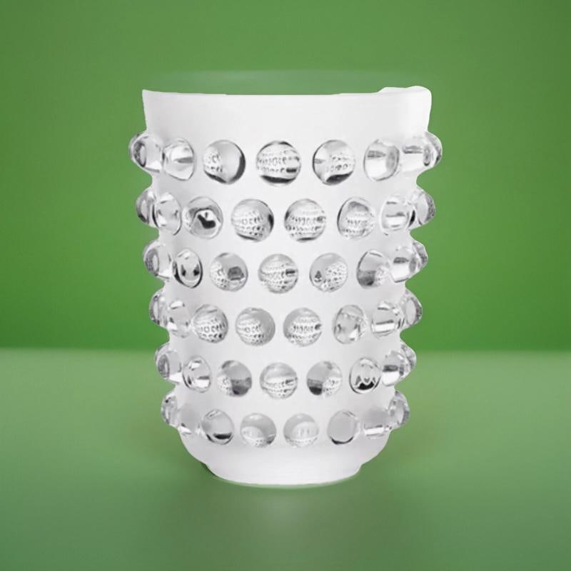 lalique Style Crystal Mossi Clear VaseH8¢‚¬? Maker Unknown Art Glass Vase Heavy - 3