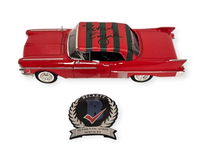 Robert Englund A Nightmare On Elm Street Signed Cadillac Diecast Beckett BAS (1 of 3)
