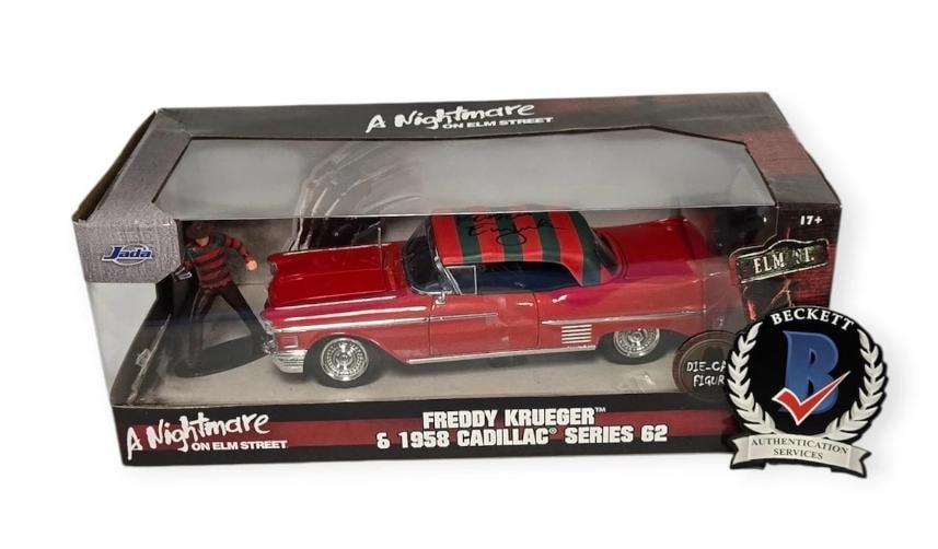 Robert Englund A Nightmare On Elm Street Signed Cadillac Diecast Beckett BAS - 3