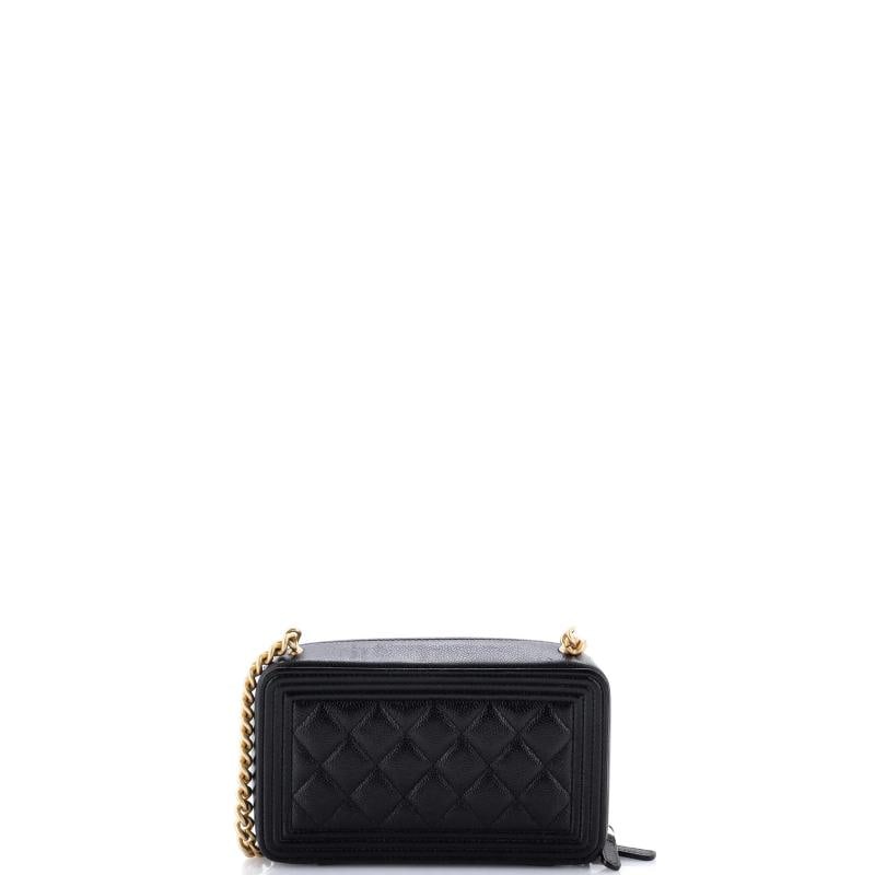 Chanel Boy Double Zip Clutch with Chain Quilted Caviar - 3