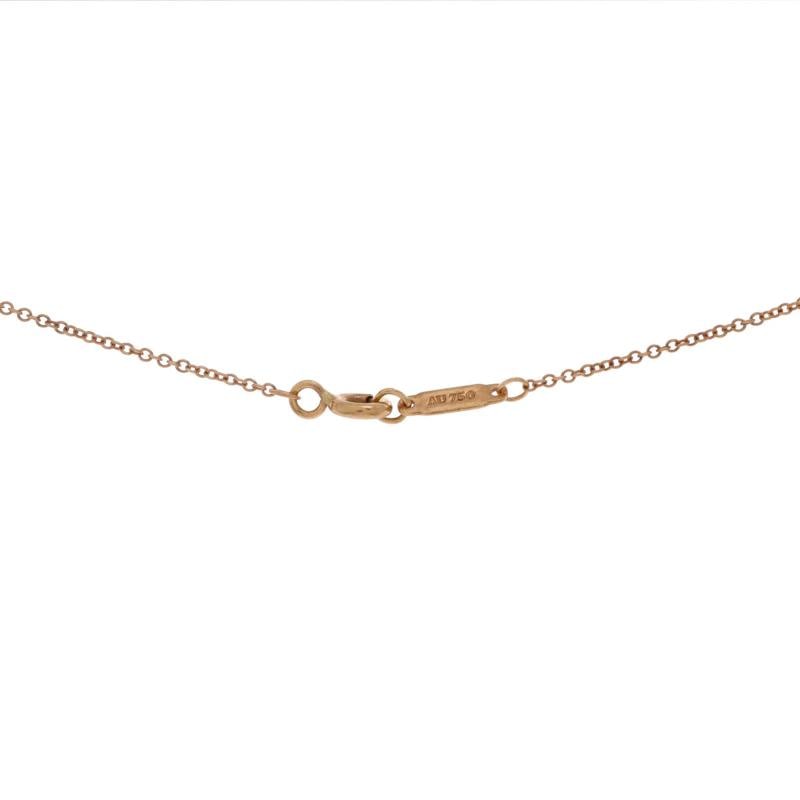 Tiffany & Co. Heart Pendant Necklace 18K Rose Gold and Diamond Extra Mini - 4