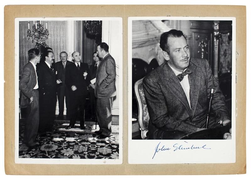 John Steinbeck The Grapes of Wrath Signed Mounted 5x7 Black & Photo BAS #AC33528: Condition: Used: An item that has been used previously.,Autograph Authentication: Beckett,Original/Reproduction: Original,PRODUCT_COA: Beckett,PRODUCT_SIGNED_BY_NAME: John