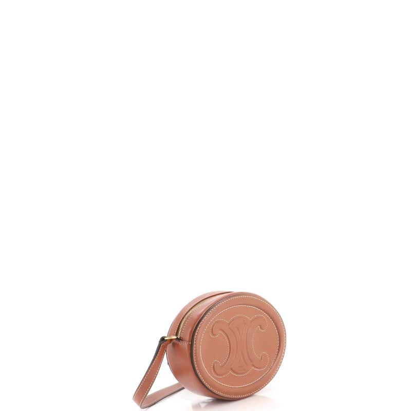 Celine Triomphe Oval Crossbody Bag Leather Mini - 2