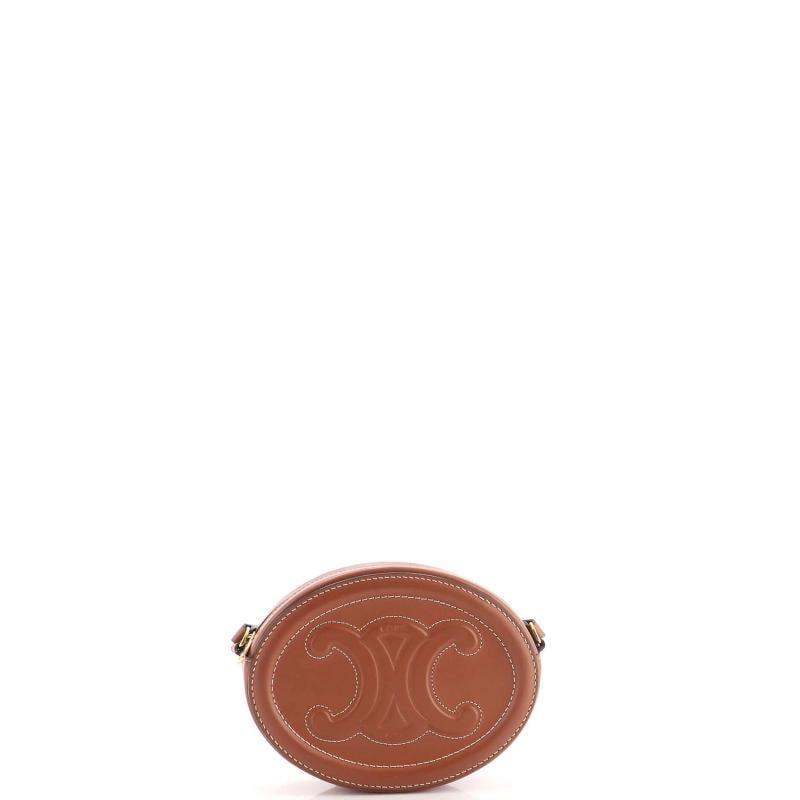 Celine Triomphe Oval Crossbody Bag Leather Mini - 3