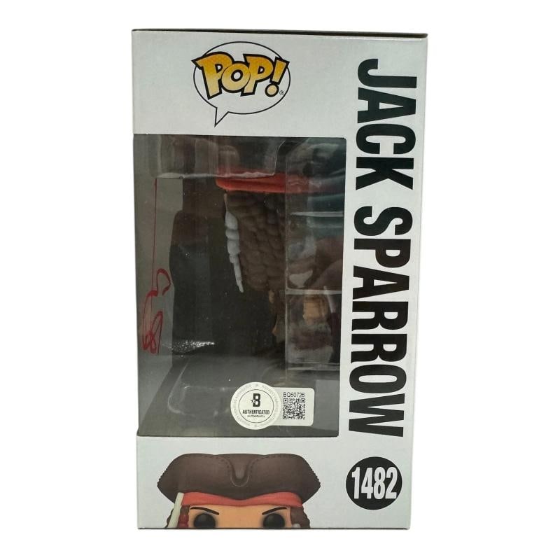 Johnny Depp Signed Autograph Pirates Of The Caribbean Funko Pop 1482 Beckett BAS - 2