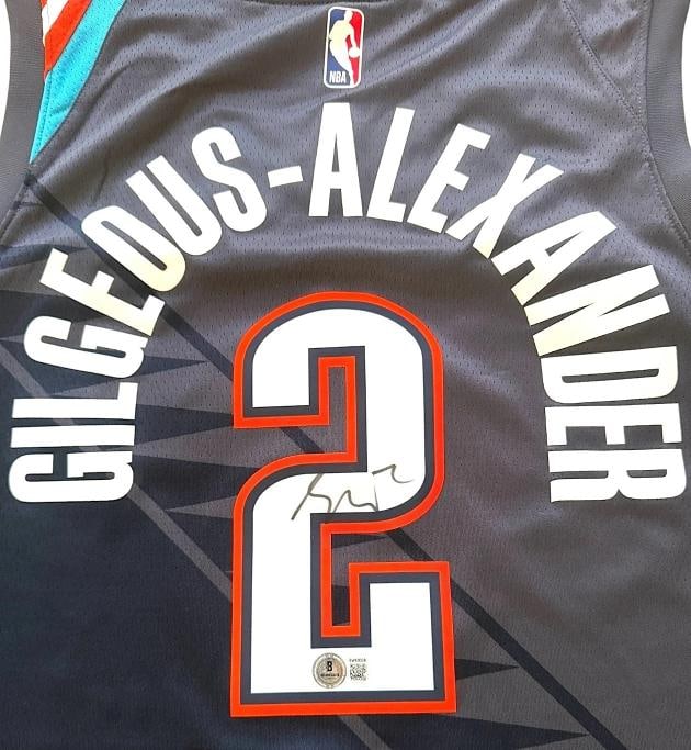 Shai Gilgeous-Alexander Thunder Signed Jersey Swingman City Edition 52 NWT BAS - 2