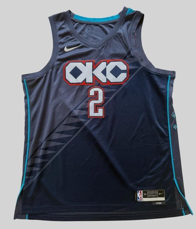 Shai Gilgeous-Alexander Thunder Signed Jersey Swingman City Edition 52 NWT BAS - 3