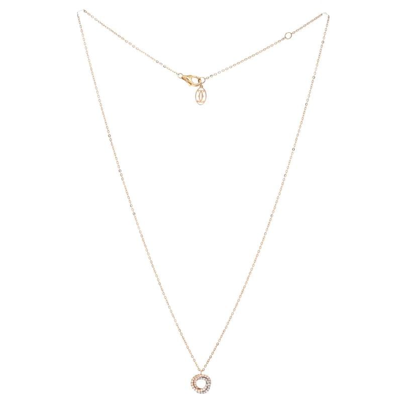 Cartier Trinity Choker Necklace 18K Tricolor Gold with Pave Diamonds - 2