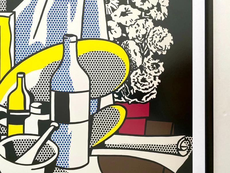 ROY LICHTENSTEIN ESTATE RARE FRAMED POP ART EXHIBIT POSTER " STILL LIFE " 1972 - 10