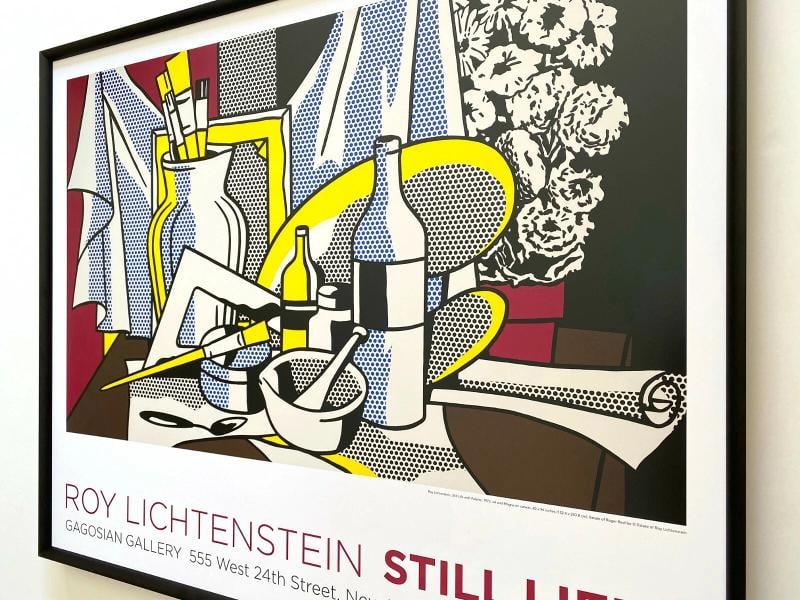 ROY LICHTENSTEIN ESTATE RARE FRAMED POP ART EXHIBIT POSTER " STILL LIFE " 1972 - 11