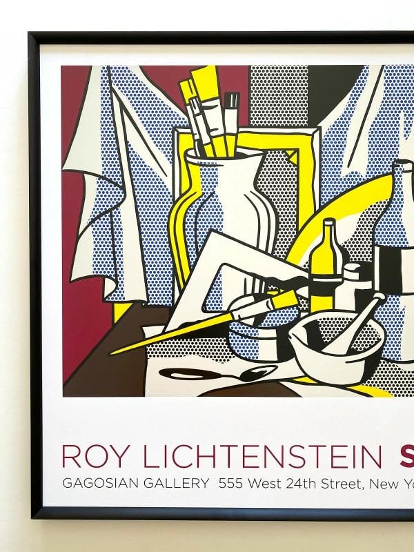 ROY LICHTENSTEIN ESTATE RARE FRAMED POP ART EXHIBIT POSTER " STILL LIFE " 1972 - 2