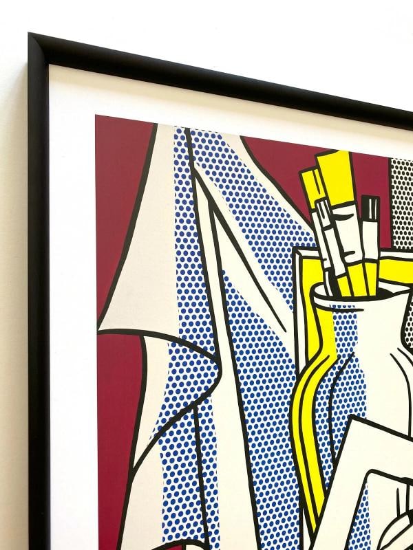 ROY LICHTENSTEIN ESTATE RARE FRAMED POP ART EXHIBIT POSTER " STILL LIFE " 1972 - 4