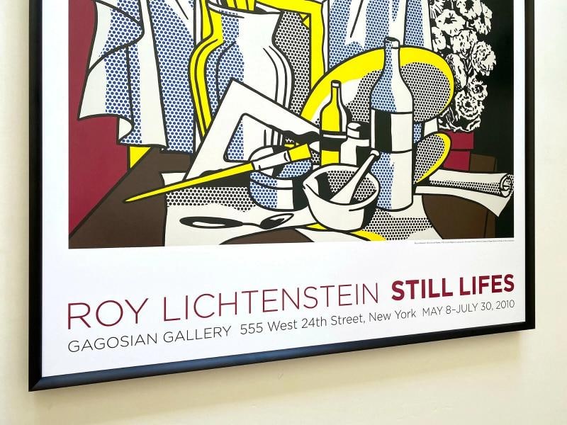 ROY LICHTENSTEIN ESTATE RARE FRAMED POP ART EXHIBIT POSTER " STILL LIFE " 1972 - 7