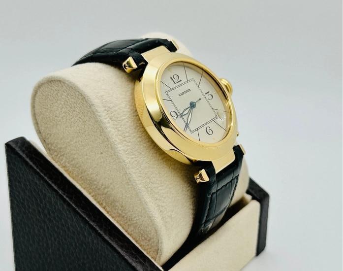 Cartier Pasha 820901 38mm 18K Yellow Gold Leather Strap - 3