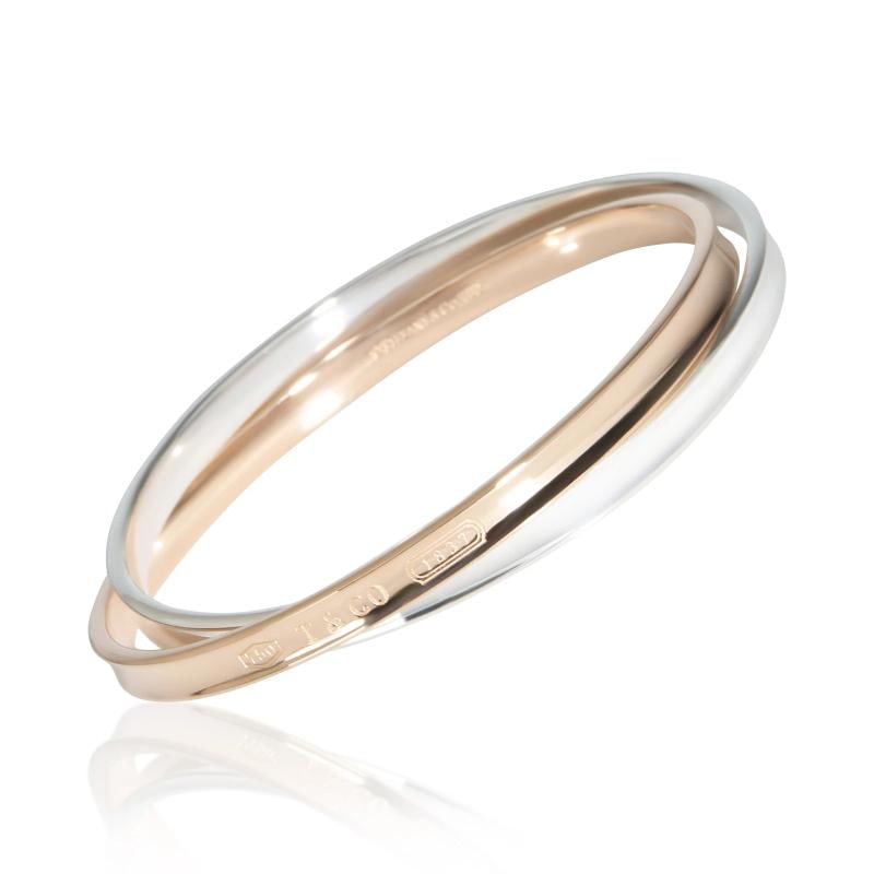 Tiffany & Co. Rose Gold & Sterling Silver 1837 Interlocking Bracelet - 2