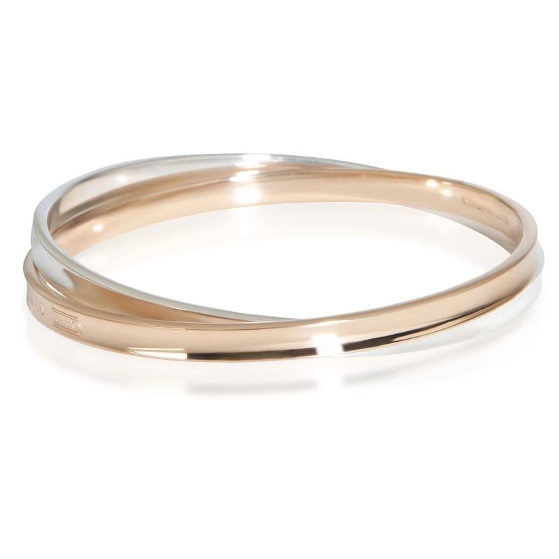 Tiffany & Co. Rose Gold & Sterling Silver 1837 Interlocking Bracelet - 3