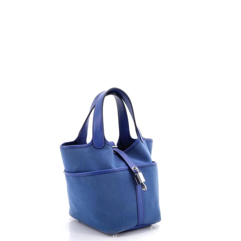 Hermes Cargo Picotin Lock Bag Canvas and Swift PM - 2
