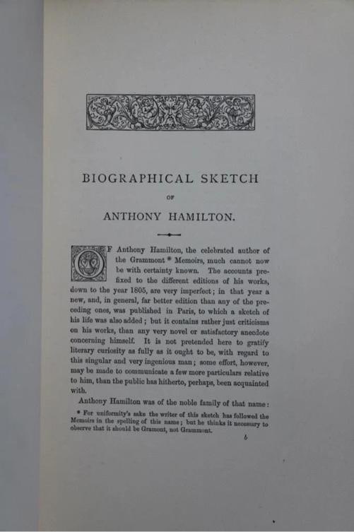 Anthony Hamilton / Memoirs of Count Grammont Signed 1889 - 10