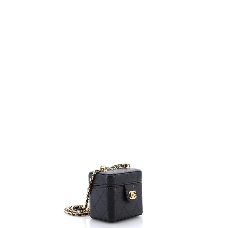 Chanel CC Turnlock Box Vanity Case with Chain Quilted Lambskin Mini - 2
