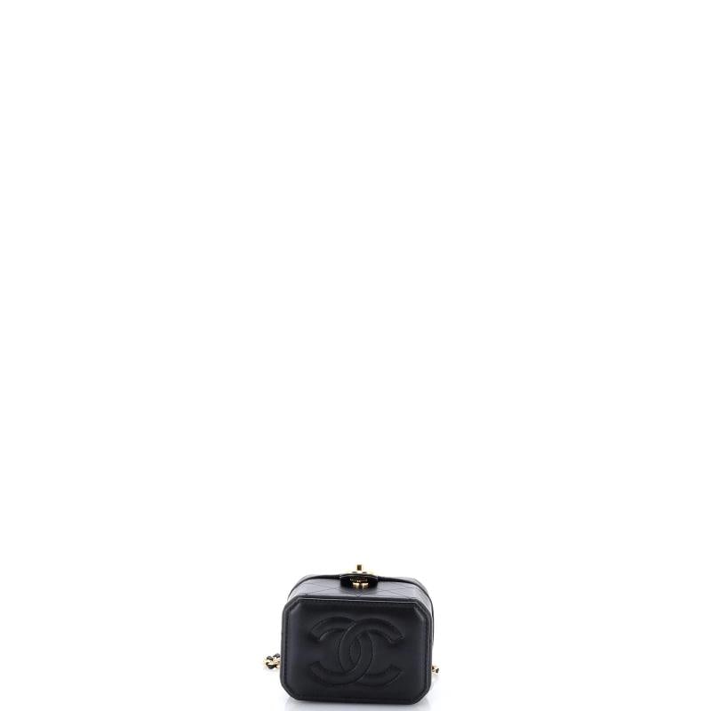 Chanel CC Turnlock Box Vanity Case with Chain Quilted Lambskin Mini - 4