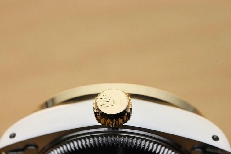ROLEX LADIES DATEJUST TSAVORITE MOP 1.1 CT DIAMOND 18K YELLOW GOLD SS WATCH - 9