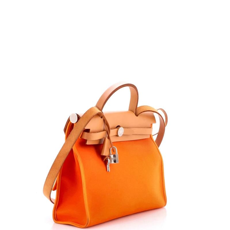 Hermes Herbag Zip Leather and Toile 31 - 3
