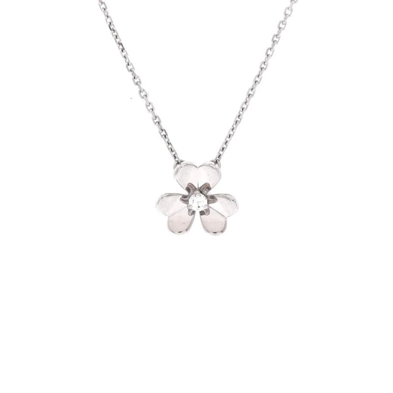 Van Cleef & Arpels Frivole Pendant Necklace 18K White Gold and Diamond Mini: Condition: Pre-owned - Good,Brand: Van Cleef & Arpels,Main Stone: Diamond,Metal: 18K White Gold,Metal Purity: 18K,Style: Pendant,Type: Necklace,Color: White Gold,Material: 18K White Gold, Diamond