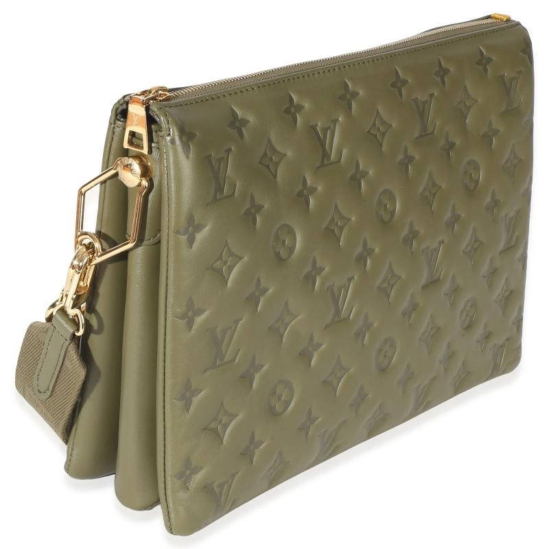 Louis Vuitton Olive Monogram Embossed Lambskin Coussin MM - 4