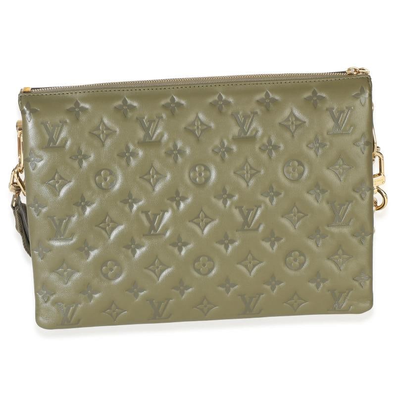 Louis Vuitton Olive Monogram Embossed Lambskin Coussin MM - 5