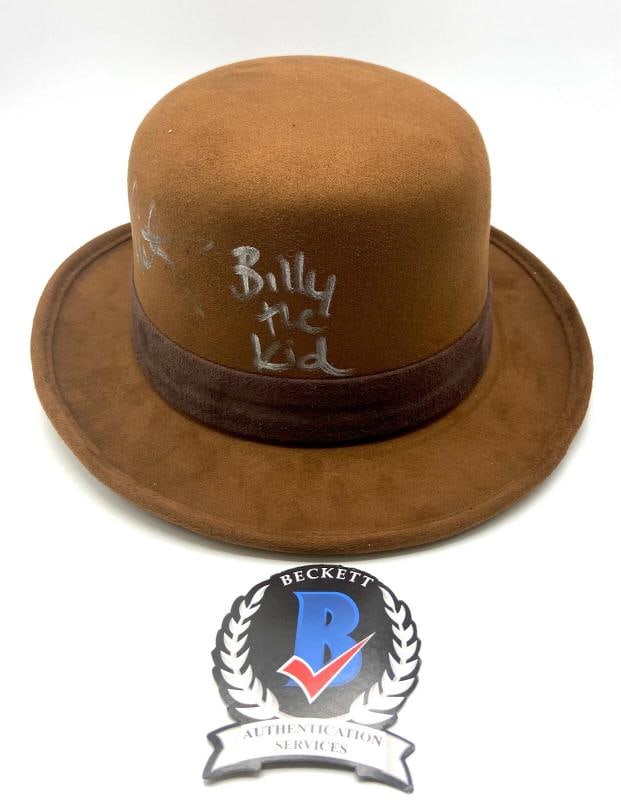 EMILIO ESTEVEZ SIGNED AUTOGRAPH HAT - YOUNG GUNS BILLY THE KID BECKETT BAS - 2